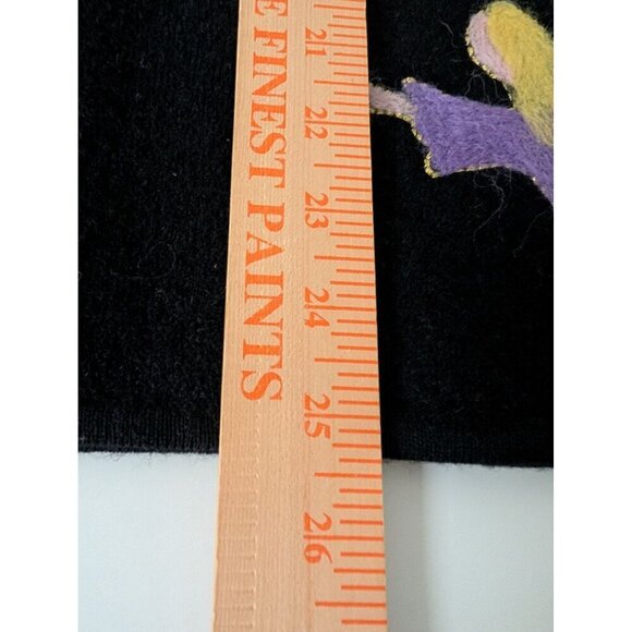 The Quacker Factory Fairy Cardigan Womens Size Medium Black Wool Beaded Full Zip - Picture 11 of 11